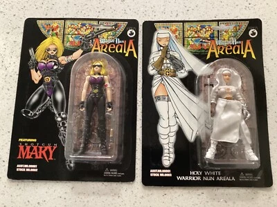 Lote de 2 figuras Ben Dunns Warrior Nun Holy White & Shotgun Mary 1997 - NUEVO Foto 1 de 4