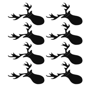 8 PCS Moose Head Tableware Set Dish Bag Moose Head Dish Cover - Picture 1 of 12