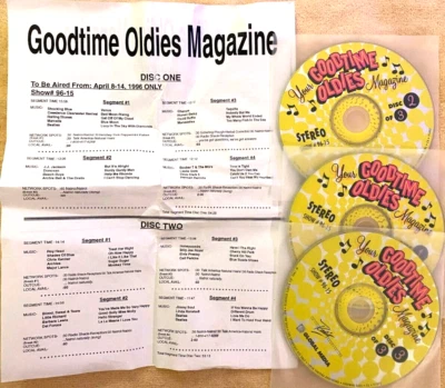 4/8/96 YOUR GOODTIME OLDIES SHOW: BEATLES (3), BYRDS (2), ARCHIES, CHAMPS, DION - Image 1 of 2