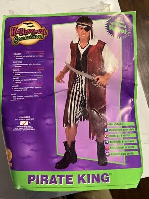 Костюм короля пиратов на Хэллоуин Sensations с повязкой на глаз серьги обруч для волос - Изображение 1 из 4