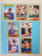 Gary Carter/Ron Darling/Ojeda/Fernandez/Backman/Foster/McReynolds Signed Cards