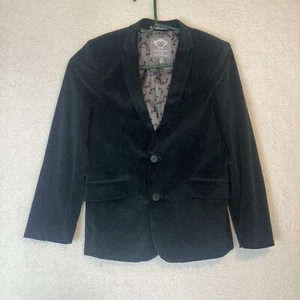 Appaman Boys Velvet Blazer Sz 10 Jacket Lined Dressy Formal Blue Green Teal - Picture 1 of 3