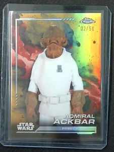 2024 Star Wars Topps Chrome ADMIRAL ACKBAR Gold Refractor /50 - Picture 1 of 2