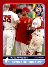 2012 Spokane Indians Grandstand #27 Ryan O'Malley Pitching Coach Baseball Card