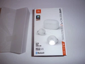JBL Live Free NC+ tws True In Ear Headphones white Noise Cancelling sealed new - Picture 1 of 11
