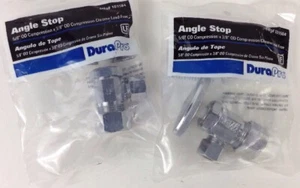 QTY 2 DURAPRO 5/8" KOMPRESSION X 3/8" KOMPRESSIONSWINKEL ANSCHLAG CHROM 101584 FS - Bild 1 von 3