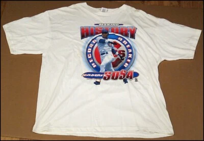 Camiseta 1998 Sammy Sosa Making History XL Starter Chicago Cubs Home Run HR Foto 1 de 4