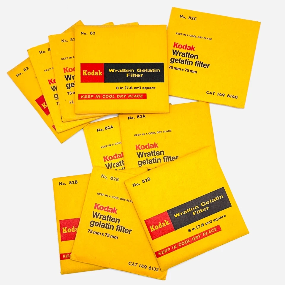 SEALED Kodak NOS 75mm 3x3 Gel Wratten Filter #82, #82A, #82B or #82C - Image 1 of 1