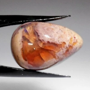 ÓPALO DE FUEGO MEXICANO EN MATRIZ 20x14 mm cabujón pera todo natural f-1280 - Imagen 1 de 1