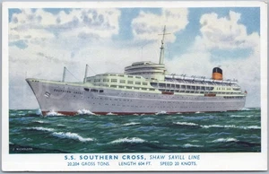 Artistic Antique Postcard Southern Cross Liner England J. Salmon Ocean - Picture 1 of 2