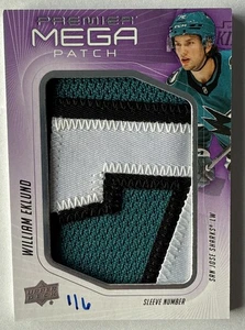 WILLIAM EKLUND 2024-25 Premier /6 MEGA PATCH  Patches #1/6 Sleeve Number SSP #WE - Picture 1 of 2