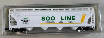 New Model Power N Scale No. 3469 55' C. Hopper Soo Line Freight Car Model Train - Image 1 of 4