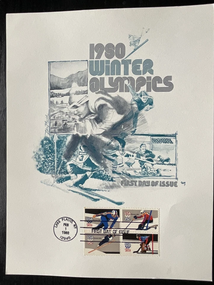 Marq 8 1/2 by 11 Cardstock 1795-98 Winter Olympics 1980 Suitable For Framing  - Image 1 of 1