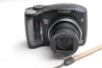 Canon PowerShot SX100IS Digital Camera 10x Optical Zoom 8MP Easy to Use - Image 1 of 4
