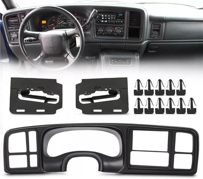 Double Din Dash Bezel Cover Kit Compatible With 1999-2002 GMC Sierra Full-Size - Image 1 of 4