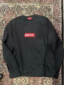 Supreme Box Logo Black Sweater Size XL Crewneck FW22 - Picture 1 of 6
