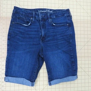 Universal Threads Denim Shorts Women Sz 8/29 High Rise 5 Pockets Cuffed Legs - Picture 1 of 11