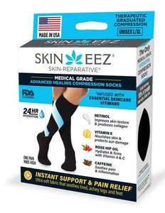 SKIN EEZ Skin Reparative Hydrating Compression Socks Black Unisex L-XL - Bild 1 von 1
