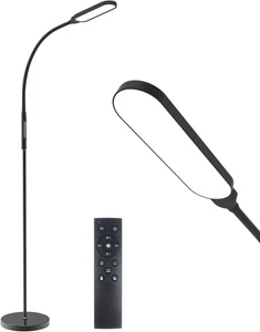 Kalahol LED Floor Lamp Dimmable Adjustable Gooseneck, 5 colour temp., remote - Picture 1 of 8