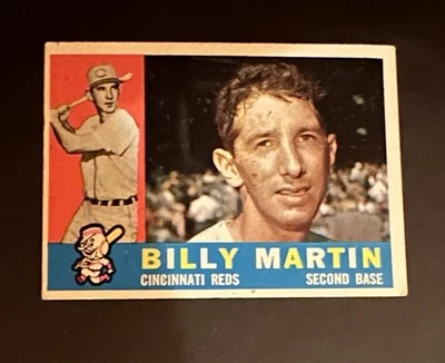 1960 Topps #173 - Billy Martin Cincinnati Reds ungraded very good VG - Image 1 of 2
