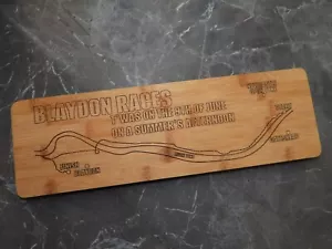 BAMBOO ENGRAVED NEWCASTLE BLAYDON RACES CHOPPING CHEESE PLATTER BOARD - Picture 1 of 1