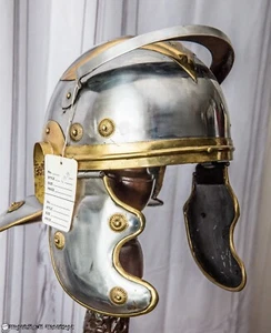 Roman Officer Centurion Historical Helmet Armor Steel Costume - Picture 1 of 5