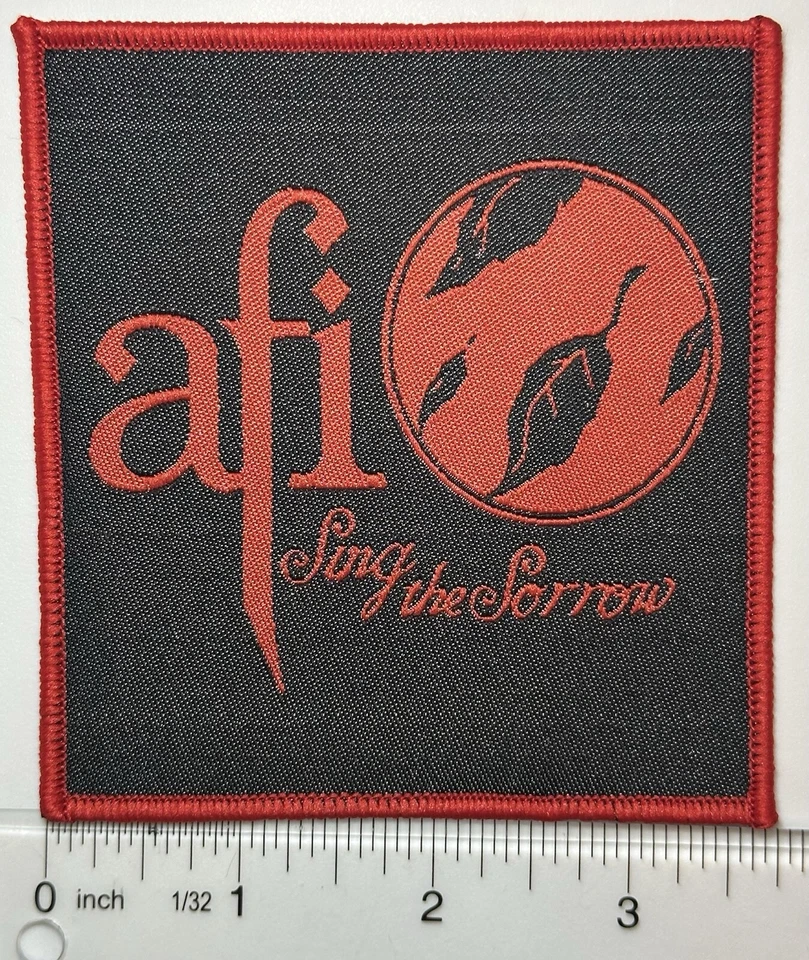 Afi Sing The Sorrow Red Border Woven Patch  - Image 1 of 1