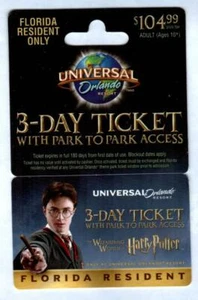 UNIVERSAL ORLANDO RESORT Harry Potter 2010 Admission Card ( $0 - Expired ) 2/4 - Picture 1 of 1