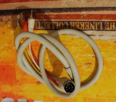 Commodore 64/128 etc Chinch Kabel Zubehör hell Video-Kabel (TV Cable) - Bild 1 von 2