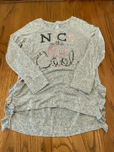 Girl's SO Heather Gray Pullover Sweater "Nice Is The New Cool" Long Sleeve 16 - Picture 1 of 2