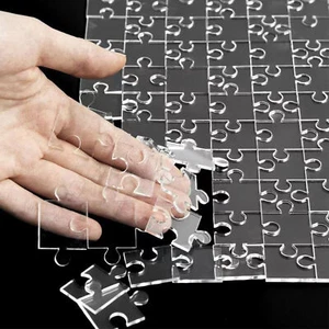 Jigsaw Puzzles 121 Pieces for Adult Challenging Sensory Acrylic Clear Puzzle Set - Picture 1 of 12