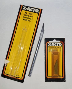 Vintage X-ACTO No. 1 Messer (XF3201) + 5x No.11 Klingen-NEU (XF221)/Made in USA - Bild 1 von 5
