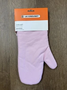 "Chiffon Pink" LE CREUSET 100% Cotton Canvas 14" Oven Mitt Pot Holder NWT Fabric - Picture 1 of 7