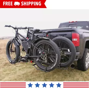 2 Fat Bike Gepäckträger Fahrzeughalterung LKW AHK Schwerlast klappbar mit Schloss NEU - Bild 1 von 11