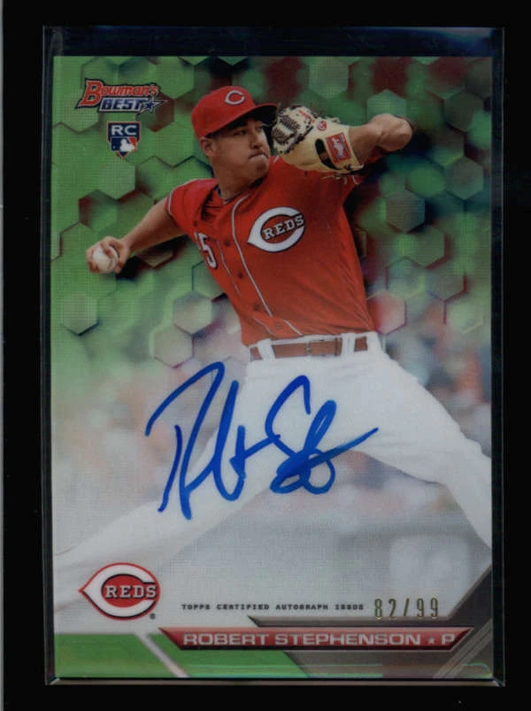 ROBERT STEPHENSON 2016 BOWMAN'S BEST ROOKIE GREEN REFRACTOR AUTO #82/99 AY1426 - Image 1 of 1