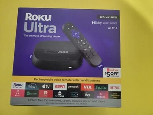 NEW - Roku 4802RW Ultra 2022 4K/HDR/Dolby Vision Streaming Device & Voice - Picture 1 of 1