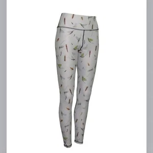 Mayfly All Sport Print Leggings | br Women's Fly Fishing Clothing Size M - Picture 1 of 10