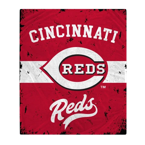 Cincinnati Reds MLB 60'' x 70'' Retro Stripe Flannel Blanket-W13697775489 Cover