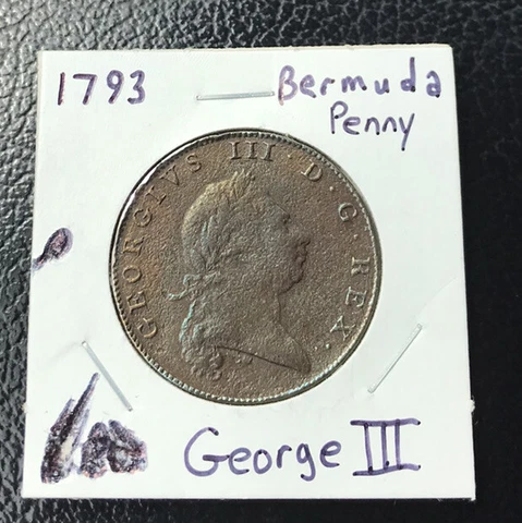 Rare 1793 Bermuda Penny King George III Cover