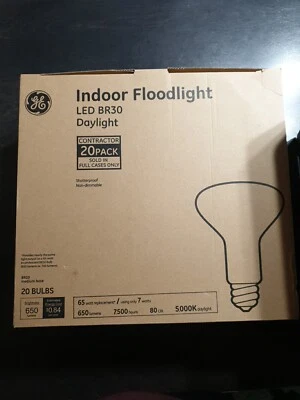 GE Indoor Floodlight LED BR30 Daylight 20 Bulbs Contractor Pack BRAND NEW bulb - Image 1 of 4