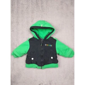 Coogi Coat Infant 3/6 Month Green Black Winter Quilted Lining Casual Outdoor - Picture 1 of 7