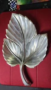 Bruce Fox Leaf Design Wilton Dish Tray Cast Aluminum 9 x 12" Vintage Stamped - Picture 1 of 7