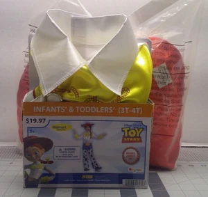Toy Story 4 Movie Jessie Size 3-4 Toddler Costume New Cowgirl Jumpsuit Hat Play - Picture 1 of 4