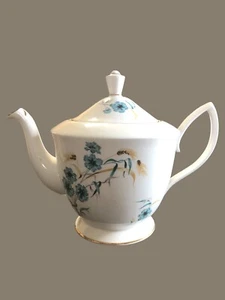 Vtg Royal Albert bone china England corn flower tea coffee pot EUC 1950s - Picture 1 of 5