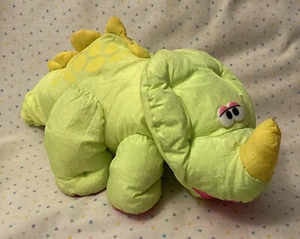 Vintage 1992 Fisher-Price Dino Roars Triceratops Yellow Dinosaur Plush 15” - Picture 1 of 6