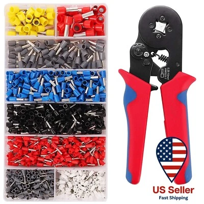 1250Pcs Ferrule Crimping Tool Kit AWG23-7 Professional Ratchet Crimping Tool Kit - Image 1 of 4