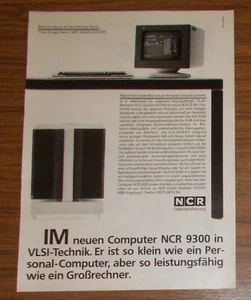 Seltene Werbung NCR 9300 32-Bit-Computer mit VLSI-Technik 1983 - Picture 1 of 1