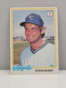 Steve Busby 1978 Topps MLB Kansas City Royals #336 Baseball Trading Card - Picture 1 of 2