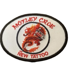 Motley Crüe 2004 New Tattoo Oval Patch Heavy Metal Hard Rock Y2K Vtg NEW 00s - Picture 1 of 7