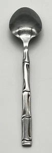 Rogers Stainless Flatware Citadel Bamboo Pattern Soup Spoon Korea Vintage 7 1/4" - Picture 1 of 3